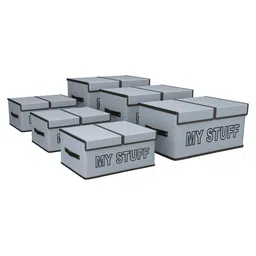 Kuber Industries Grey Set of 6 Regular Multi-Utility Organisers image 2