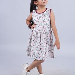 KiddoPanti Floral Print Fit & Flare Dress-13