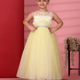 Toy Balloon kids Girls Embellished Net Fit & Flare Maxi Dress-image-70