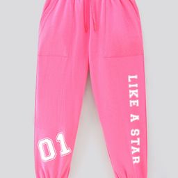 Pine Kids Cotton Bio-Washed Lounge Pant with Print - Pink-image-25