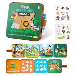 Cots and Cuddles 2 in 1 Magic Water Drawing Doodling Book with Brush (Zoo)-image-62