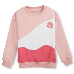 GINI & JONY Cotton Woven Full Sleeves Sweatshirt With Colour Block Design & Text Print - Pink-picture-9
