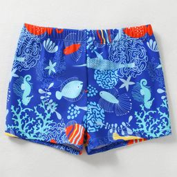 Mark & Mia Swimming Trunk With Sea Life Theme Print - Blue-image-69