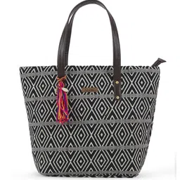 NEPRI Geometric Printed Shopper Jacquard Cotton Basket Tote Bag-image-39