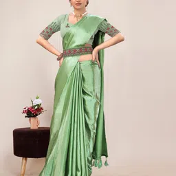 Kandora Belted Sarees With Unstiched Embroidered Blouse Piece-image-82