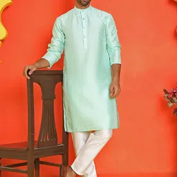 Jompers Men Regular Dupion Silk Kurta with Pyjamas-16