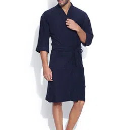 Sand Dune Navy Bathrobe-image-17