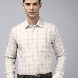 Van Heusen Pure Cotton Slim Fit Opaque Checked Formal Shirt-picture-18