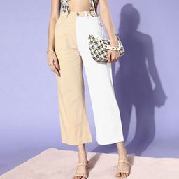 KASSUALLY Women Classy Beige High-Rise Wide Leg Jeans-image-73