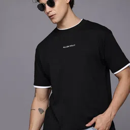 Allen Solly Contrast Panelling Pure Cotton T-shirt-image-34
