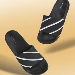 Mast & Harbour Men Striped Rubber Sliders-picture-23
