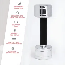 HackerX 2-Pcs Steel Dumbbells - 5 kg Each image 3