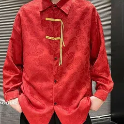 HERE&NOW Men Original Self Design Oversized Casual Shirt-image-10
