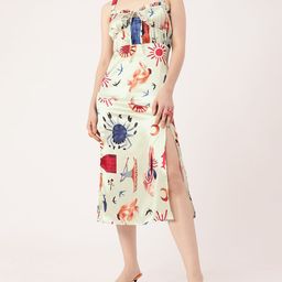 DressBerry Holiday Luxe High Slit Stylish Straps Sheath Midi Dress-image-76