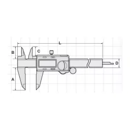 KENCY Digital Caliper Absolute Model 300 mm Least Count 0.01 mm, CDA300 image 2