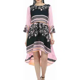 YLCOMPANY Floral Print Flared Sleeve A-Line Dress-image-91