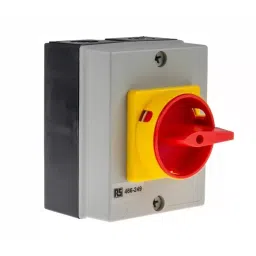 RS PRO 4P Pole DIN Rail Isolator Switch 20 A 7.5 kW, 466249-10