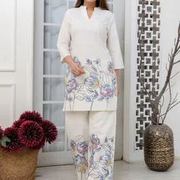 AUTUMN LANE Hardik Daffodil Printed Cotton Co-Ord Set-image-55