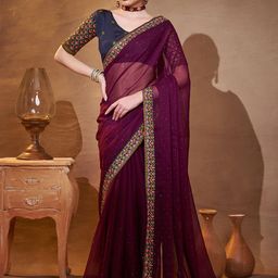 Mitera Embellished Embroidered Saree-image-70