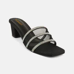 Rubeezz Embellished Party Block Mules-picture-8