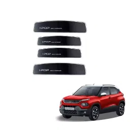 SPREADX Plastic Car Stylish I-pop Black Colour Elegant Door Guard Protection Universal Type  Suitable for Tata Punch (Set of 4 Pcs)-33