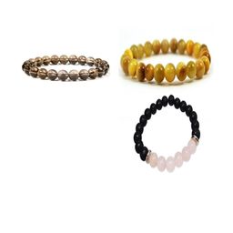 Divine souvenirs Unisex Set Of 3 Artificial Beaded Elasticated Bracelet-96