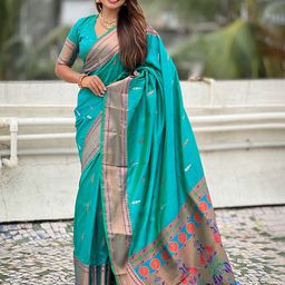 all about you Ethnic Motifs Woven Design Zari Paithani Saree-image-88