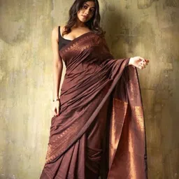 Sitanjali Woven Design Zari Silk Blend Kanjeevaram Saree-picture-51