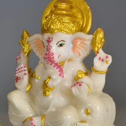 The Gharnish White Ganehsa Religious Idol Showpiece-image-21