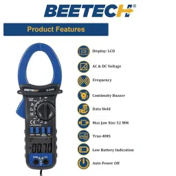 Beetech True-RMS Digital Clamp Multimeter 4000 Display Count 1000 V DC 52 mm Jaw Opening, B-6046 image 3