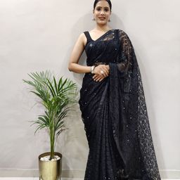Mitera Ethnic Motifs Brasso Banarasi Saree-picture-57