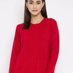CLAPTON Women Cable Knit Woollen Cardigan-picture-10