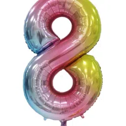 Party Anthem Number 8 Foil Balloon Multicolor - Height 40.6 cm-picture-17