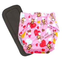 Fantasy India Washable Baby Diaper Premium Cloth Diaper Reusable Adjustable Size Waterproof Pocket Cloth Diaper Nappie - Pink-24