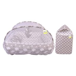Kwitchy New Born Baby Bedding Set Luxury Cushioned Mattress & Sleeping Bag Combo Grey-12