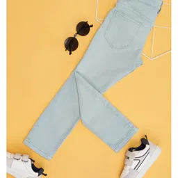 Pantaloons Junior Cotton Solid Jeans - Light Blue-picture-32