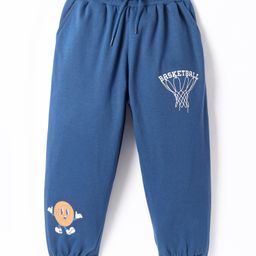 Taeko Looper Knit Full Length Lounge Pant with Text Print - Navy Blue-picture-19