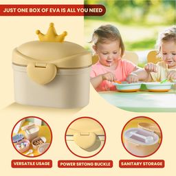 TONY STARK 400 ml Portable Milk Powder Container, Baby Food Container for Travelling, First Feed Baby Storage Box with Built-In Scoop Holder (Tiny King) image 2
