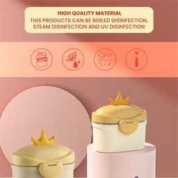 TONY STARK 400 ml Portable Milk Powder Container, Baby Food Container for Travelling, First Feed Baby Storage Box with Built-In Scoop Holder (Tiny King) image 4