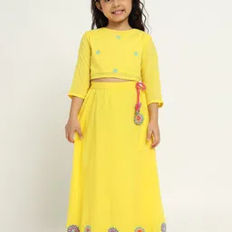 Somersault Girls Embroidered Thread Work Ready to Wear Lehenga &-picture-46