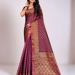 Anouk Rustic Woven Design Zari Banarasi Saree-picture-5