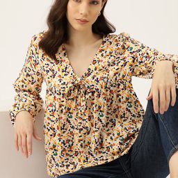 DressBerry Abstract Print Empire Top-image-8