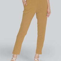 LYRA Women Beige Smart Solid Trouser-picture-57