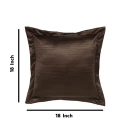 THE CONVERSION Brown Set of 2 Square Cushion Covers image 3