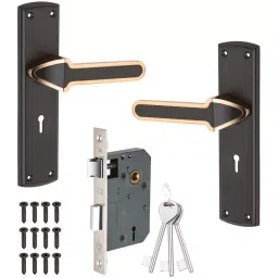 Atom Zinc Alloy Black Door Handle Lock Set, MH-O70-KY-CB-08-image-82