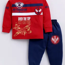 TINY BINY Boys Round Neck Printed T-shirt with Trousers-image-17
