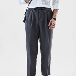 Snitch Men Textured Mid-Rise Pleated Regular Fit Trouser-image-75