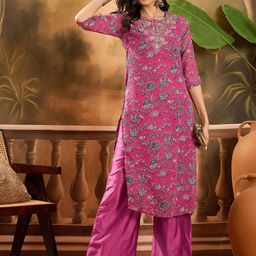 Sangria Women Floral Printed Kurta with Palazzo-picture-36