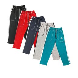 IndiCrafts Boys Set Of 5 Solid Cotton Track Pants-picture-16