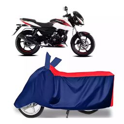 Auto Pearl Two Wheeler Cover with Bag for Bajaj Pulsar 180, Red & Blue-image-84